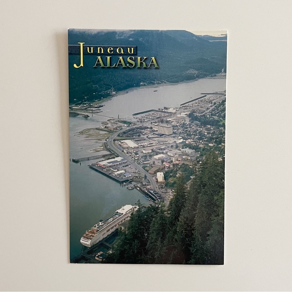 Juneau AK-Alaska, Aerial View Of City Postcard by Michael Anderson